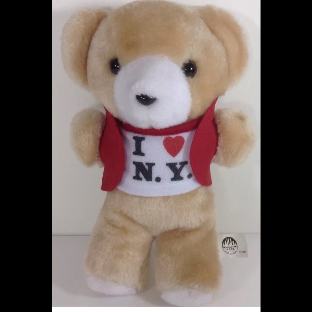 True Vintage I Love New York City Plush Bear 1987